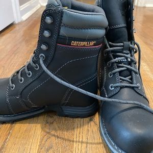 Steel toed caterpillar boots
